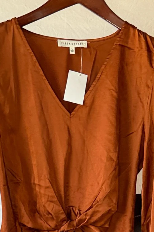 Blusa Oxido Amarre frontal
