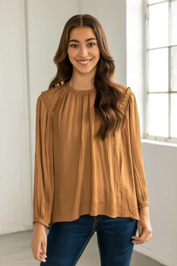 Blusa Cuello Camel