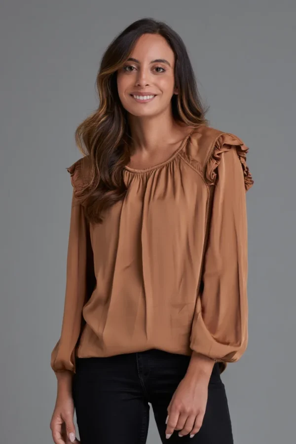 Blusa Cuello Camel