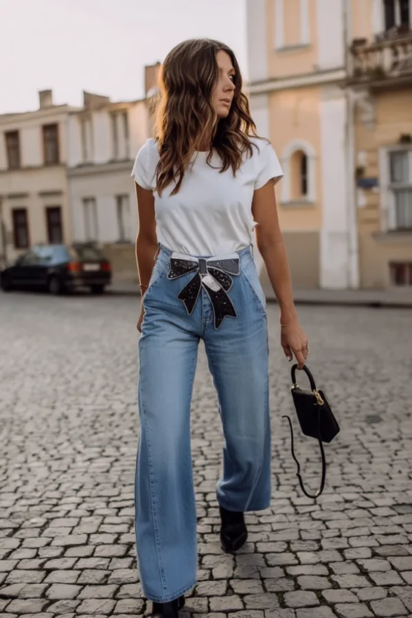 Pantalon Jean con Moño