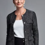 Saco vestir Negro textura