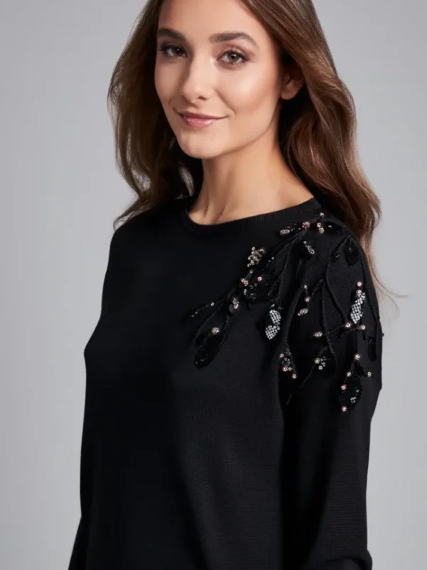 Sweater con diseño en Hombro