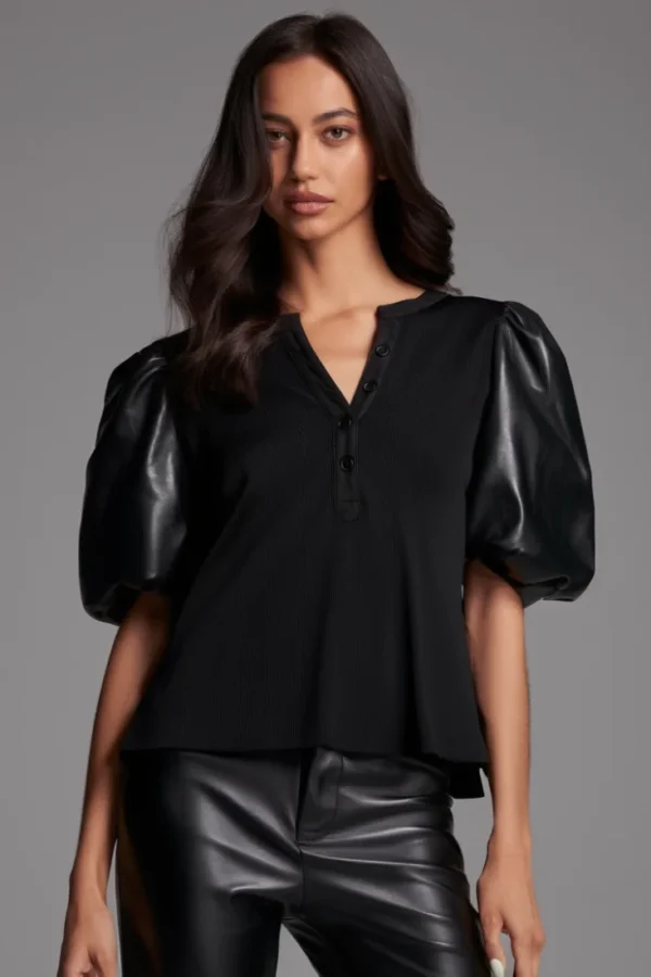 Blusa con Mangas Vinil