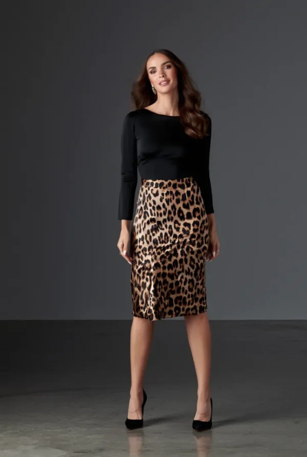 Falda Animal Print Larga