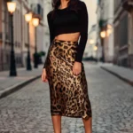 Falda Animal Print Larga